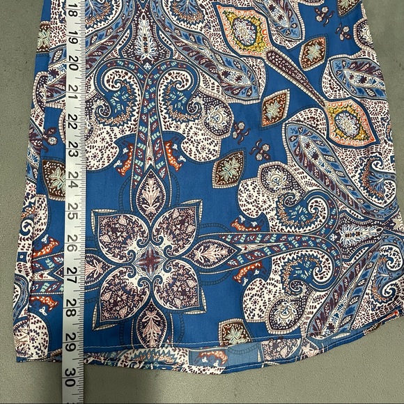 Anthropologie Elevenses Ines Blue Paisley Wide Leg Pants EUC Size M - Picture 2 of 7